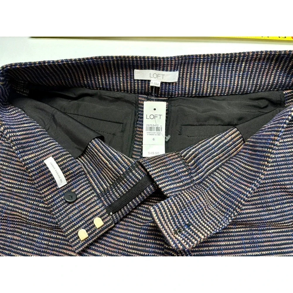 LOFT Riviera Shorts Size 6 NWT Textured‎ Multicolor Tailored